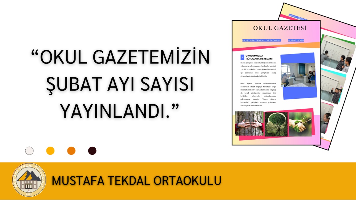 Okul Gazetemizin Şubat Ayı Sayısı Yayınlandı.